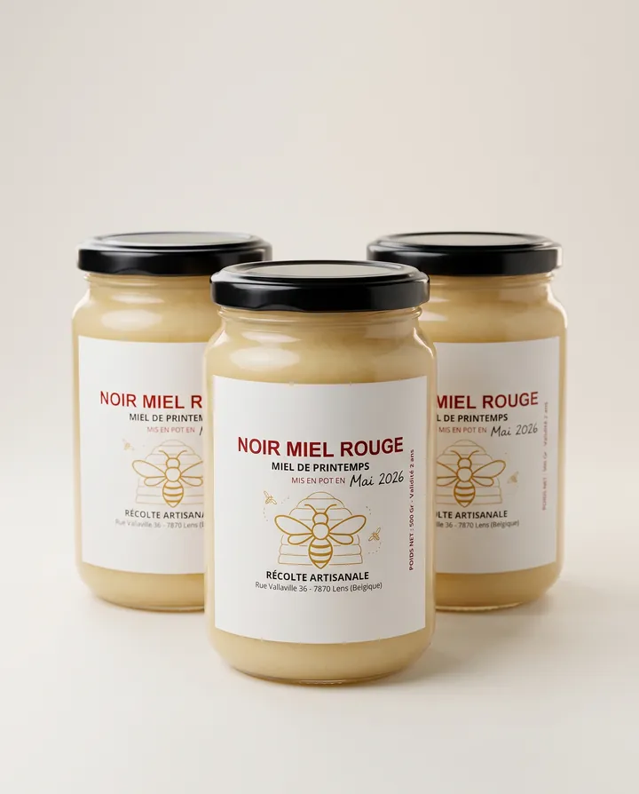 Miel de Printemps, pot Noir Miel Rouge